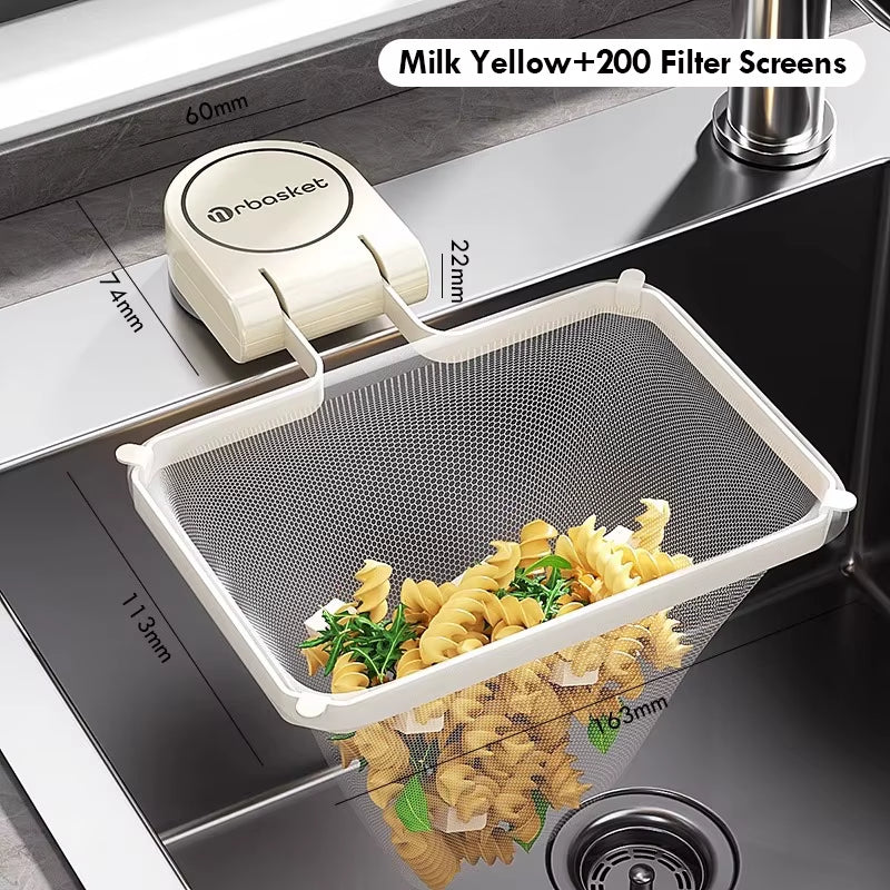 Kitchen Sink Filter Rack Suction Cup Iron Drain Filter Screen Household Strong Load-Bearing Foldable Upright