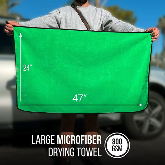 Microfiber Car Drying Towel Extra Large 800 GSM Auto Drying Towel Water Absorber Car Thick Drying Towel Cleaning Cloth No Streak