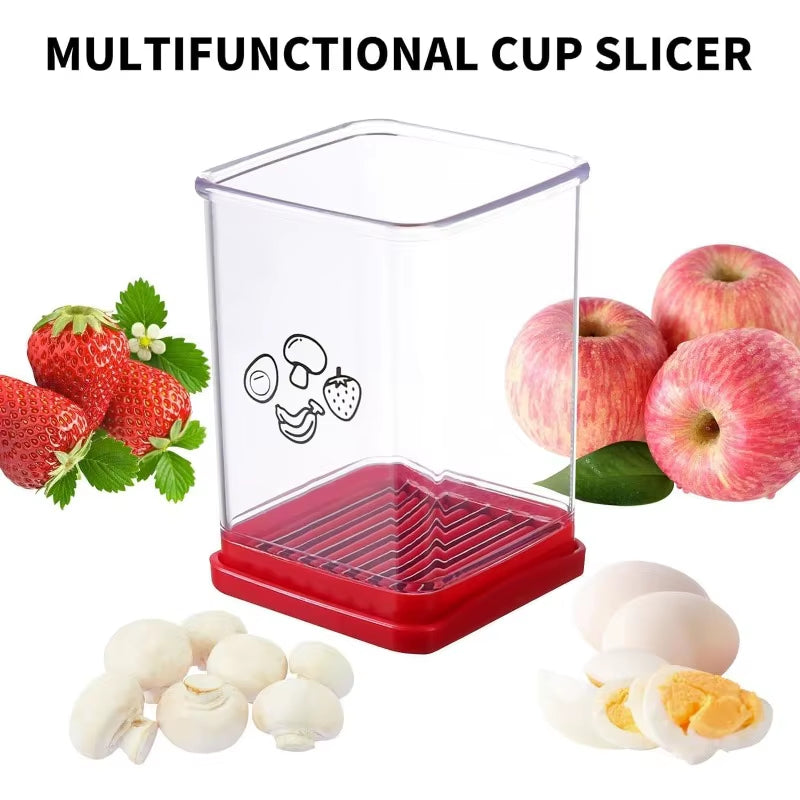 Fruit and Vegetable Quick Slicer, Fruit and Egg Slicer, Portable Kitchen Slicing Tool, Vegetable Cutting Kitchen Gadget