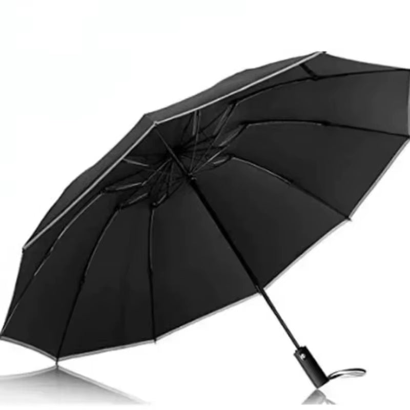 Men Women Umbrella Fully Automatic Reverse Folding Umbrella with Windproof Reflective Stripe UV Umbrellas