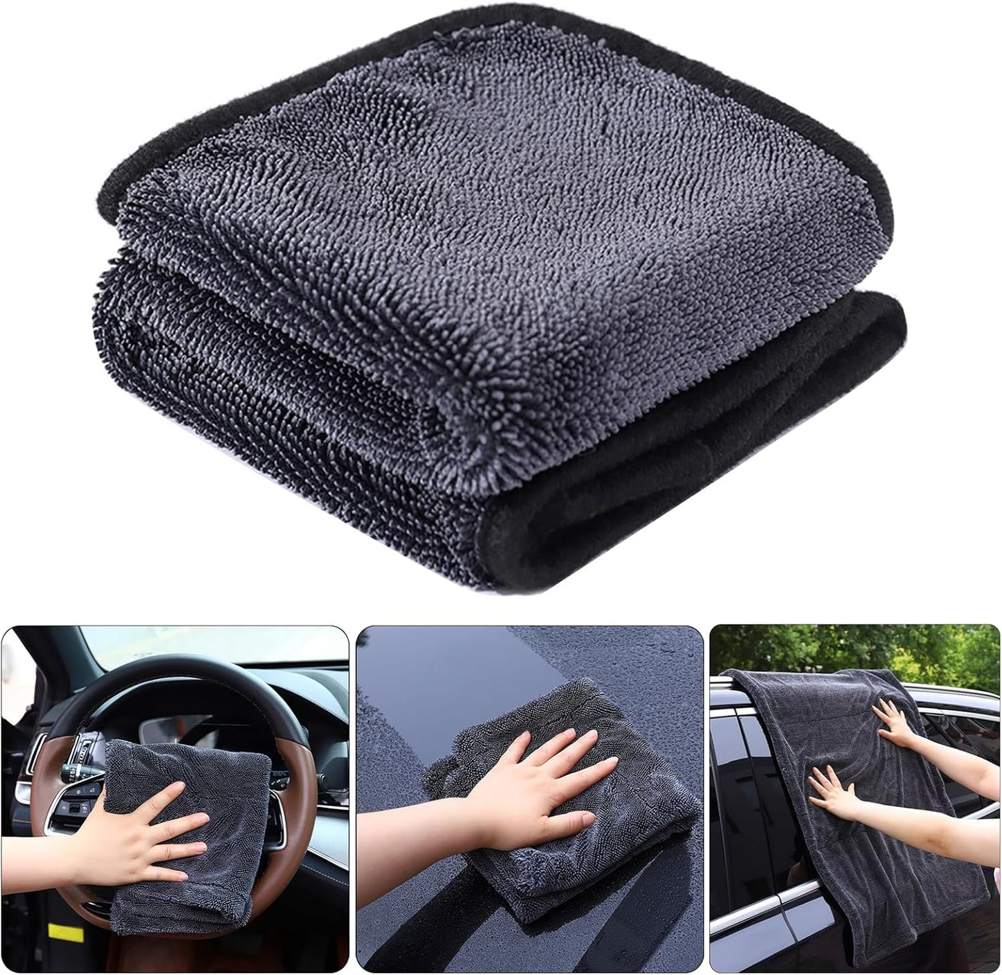 Microfiber Drying Towel Super Absorbent Car Drying Towel Water Absorbent & Scratches Frees for Car Washing