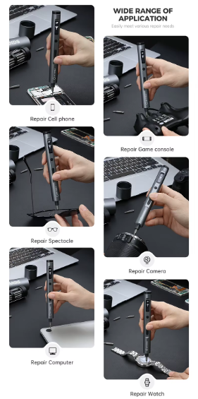 3.7V Mini Electric Screwdriver, Precision Screwdriver Set, 50-In-1 Magnetic Bits, Magnetic Storage