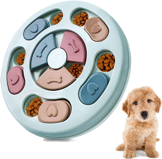 Dog Puzzle Toys Puppy, Interactive Dog Puzzle Game Toy, Treat Dispenser for Dogs Training Funny Feeding, ABS Colorful Design Slow Feeder to Aid Pets Digestion